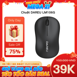 Chuột không dây DAREU LM106G Black( màu đen)