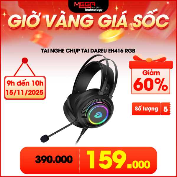 Tai nghe chụp tai DAREU EH416 RGB giả lập 7.1