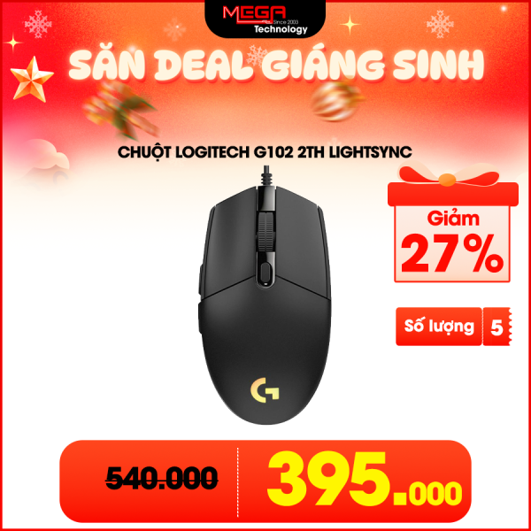 Chuột dây Logitech G102 2th Lightsync Gaming (màu đen)