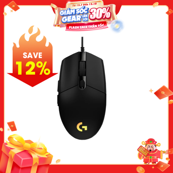 Chuột dây Logitech G102 2th Lightsync Gaming (màu đen)
