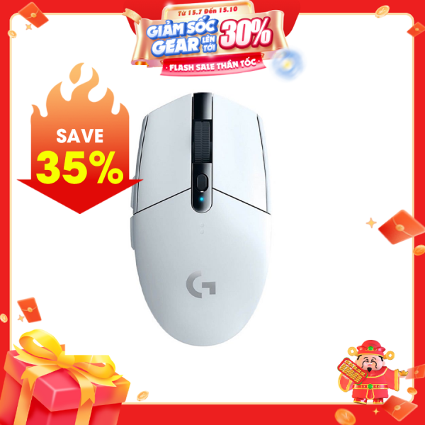 Chuột Gaming không dây Logitech G304 Lightspeed Wireless - Màu Trắng