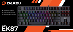 Bàn phím cơ DAREU EK87 Multi Led Black Brown