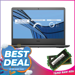 Laptop Dell Vostro 3405 V4R53500U001W-Black (Cpu R5-3500U( 2.1 Ghz, 4Mb up to 3.7Ghz), Ram 4gb 2400, Ssd 256gb M2 PCIe, Win 10, 14 inch)