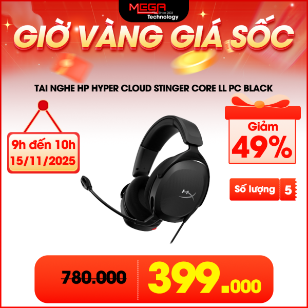 Tai nghe HP Hyper Cloud Stinger core ll PC Black (683L9AA)