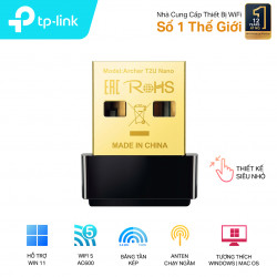 Bộ thu sóng TP-LINK, 2,4GHz/5GHz_Archer T2U Nano