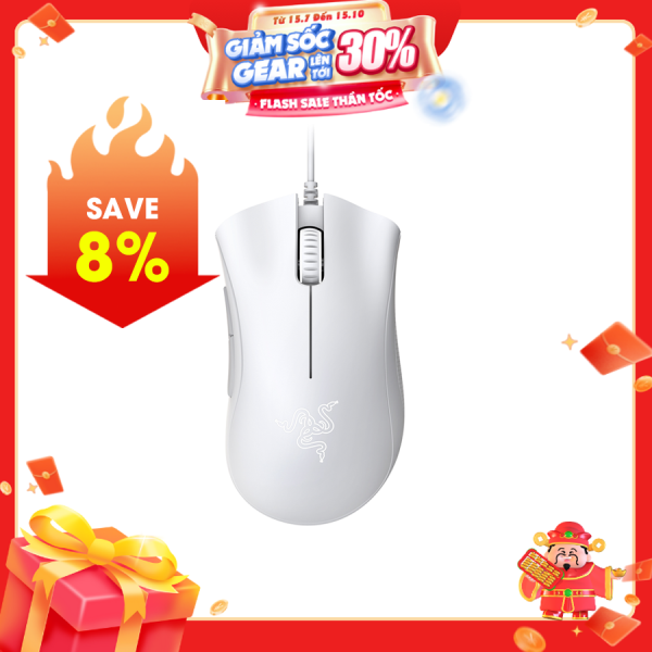 Chuột có dây Gaming Razer DeathAdder Essential-Ergonomic White (Trắng) RZ01-03850200-R3M1