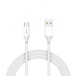 Cáp sạc Pisen USB Type C 2.4A Braided 1200mm (Chống vỡ, TC14-1200) Trắng