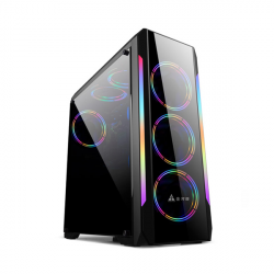 Case Golden Fied N23  (RGB+Điều khiển, Mặt cường lực, Vách Mica, )