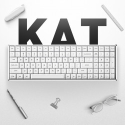 Bàn phím cơ IQUNIX F96 KAT White+ Silver Wireless TTC Speed Gold Switch