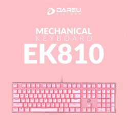 Bàn phím cơ Gaming DAREU EK810 Pink - Led, Pink Red Switch