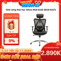 Ghế công thái học Sihoo M18-N102 (M18-N107) Đen