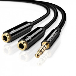 Cáp chia Audio 3.5mm 1 ra 2 Loa và Mic Ugreen 30620