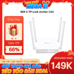 Bộ phát sóng Wifi 5 TP-Link Archer C24 2,4GHz/5GHz (4 ăng ten)