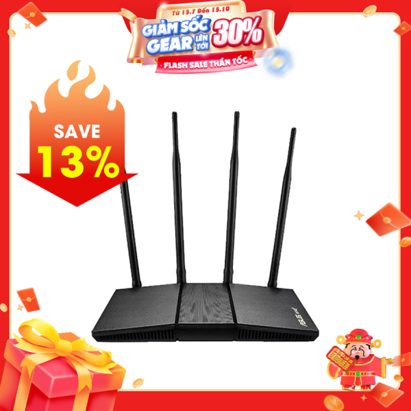 Router Wifi Asus RT-AX1800HP V2 Wifi 6, chuẩn AX1800 2 băng tần, MU-MIMO