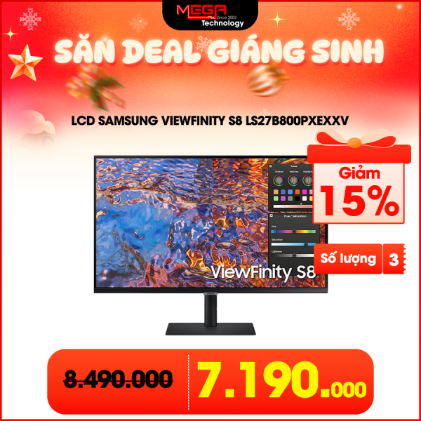 LCD Samsung ViewFinity S8 LS27B800PXEXXV 27 inch UHD  4k IPS 60Hz 5ms (DP, HDMI, USB-C)