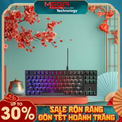 Bàn phím cơ Gaming có dây Fuhlen D87S RGB Black Red switch