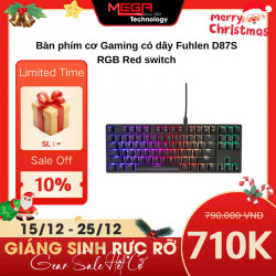 Bàn phím cơ Gaming có dây Fuhlen D87S RGB Black Red switch