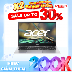 Laptop Acer Aspire 3 A315-59-381E (NX.K6TSV.006) Bạc (Cpu i3-1215U, Ram 8GB, SSD 512GB, Vga Intel UHD, 15.6 inch FHD, Win 11)