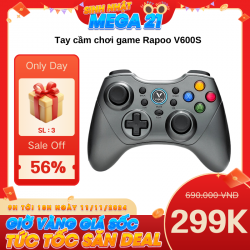 Tay cầm chơi game Rapoo V600S wireless gamepad (Xám)