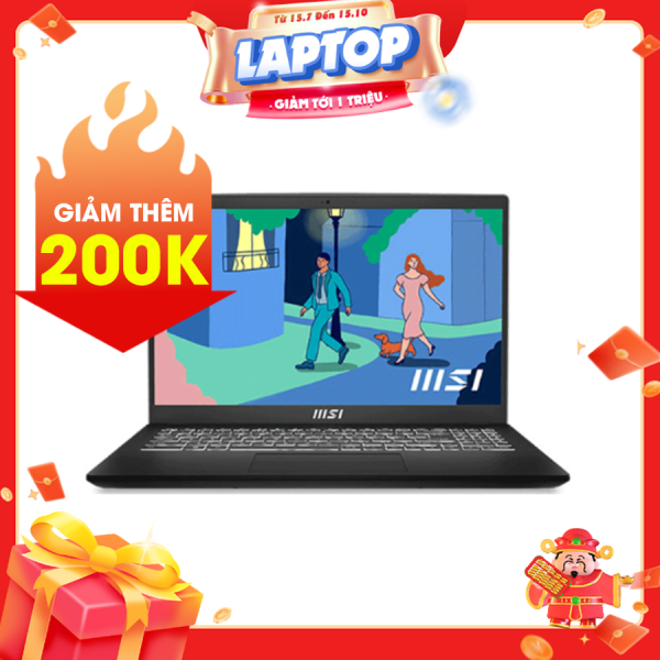 Laptop MSI Modern 15 B13M 297VN Đen (Cpu i7-1355U, Ram 16GB, SSD 512GB, Vga Xe Graphics, 15.6 inch FHD, Win 11)