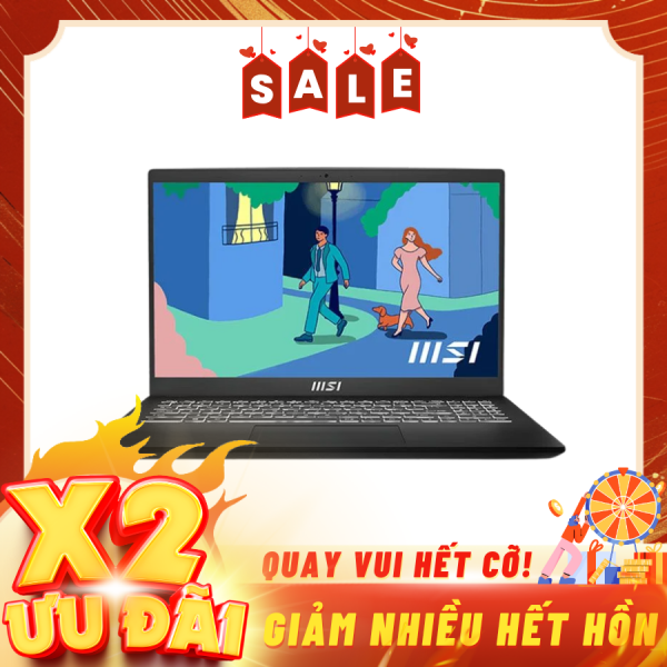 Laptop MSI Modern 15 B13M-438VN Đen (Cpu i5-1335U, Ram 8GB, SSD 512GB, 15.6 inch FHD, Win 11)