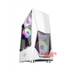 Case Kenoo Esport E400 4F - Màu Trắng ( 4 fan RGB/ ATX) xuất Fan