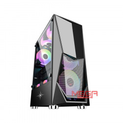 Case Kenoo Esport E400 4F - Màu Đen (4 fan RGB/ ATX) xuất Fan