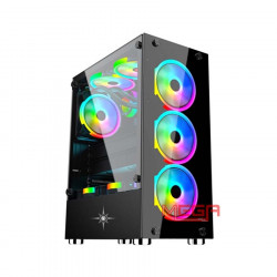 Case Kenoo Esport K300 3F - Màu Đen (3 fan RGB/ AXT) - xuất Fan