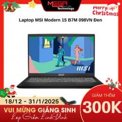 Laptop MSI Modern 15 B7M 098VN Đen (Cpu R7-7730U, Ram 8GB, SSD 512GB, Vga AMD Radeon Graphics, 15.6 inch FHD, Win 11 Home)