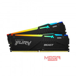 Ram 16gb/5200 (2x8gb) KIT PC Kingston DDR5 Fury Beast RGB KF552C40BBAK2-16