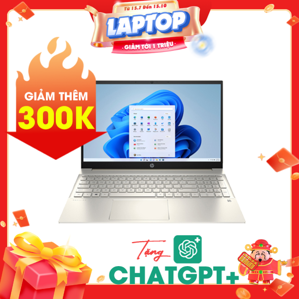 Laptop HP Pavilion 15-eg3094TU 8C5L5PA Vàng (Cpu i5-1335U, Ram 8GB (4GBx2), SSD 512GB, Vga Xe Graphics, 15.6 inch FHD, Win 11 Home)