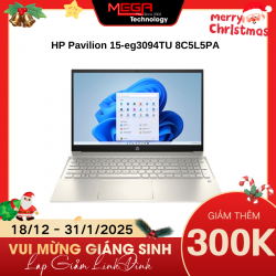 Laptop HP Pavilion 15-eg3094TU 8C5L5PA Vàng (Cpu i5-1335U, Ram 8GB (4GBx2), SSD 512GB, Vga Xe Graphics, 15.6 inch FHD, Win 11 Home)