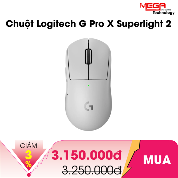 Chuột Logitech G Pro X Superlight 2 Wireless Màu trắng