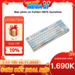 Bàn phím cơ Fuhlen H87S Sunshine White Ice-Crystal switch