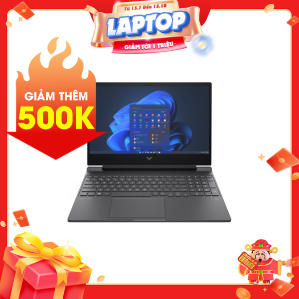 Laptop HP VICTUS 15-fb1023AX 94F20PA Bạc (Cpu R5-7535HS, Ram 8GB, SSD 512GB, Vga RTX 2050 4GB, 15.6 inch FHD, Win 11 Home 64)