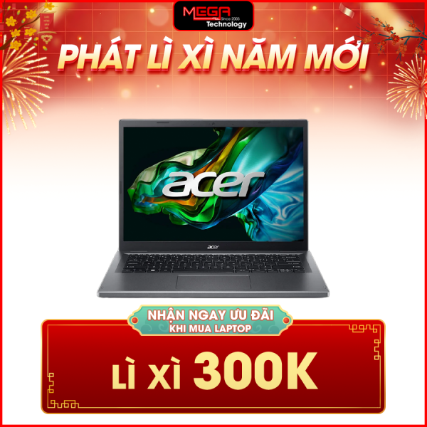 Laptop Acer Aspire 5 A514-56P-55K5 (NX.KHRSV.003) Xám (Cpu i5-1335U, Ram 16GB, SSD 512GB, Vga Xe Graphics, 14 inch WUXGA IPS 60Hz, Win 11SL, 1Y)