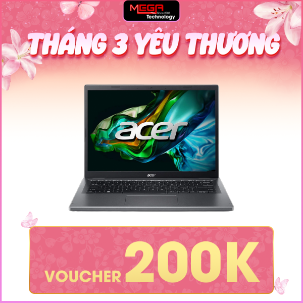 Laptop Acer Aspire 5 A514-56P-55K5 (NX.KHRSV.003) Xám (Cpu i5-1335U, Ram 16GB, SSD 512GB, Vga Xe Graphics, 14 inch WUXGA IPS 60Hz, Win 11SL, 1Y)