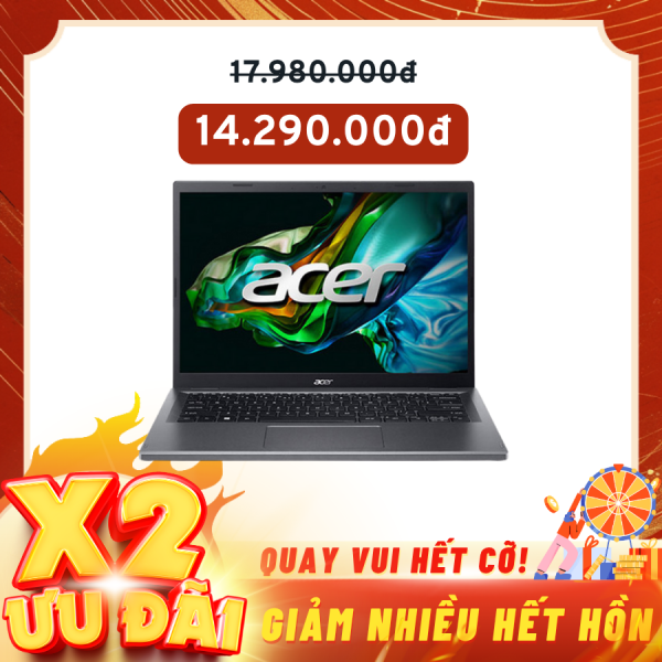 Laptop Acer Aspire 5 A514-56P-55K5 (NX.KHRSV.003) Xám (Cpu i5-1335U, Ram 16GB, SSD 512GB, Vga Xe Graphics, 14 inch WUXGA IPS 60Hz, Win 11SL, 1Y)