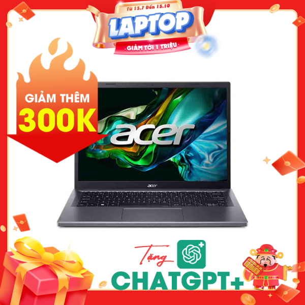 Laptop Acer Aspire 5 A514-56P-55K5 (NX.KHRSV.003) Xám (Cpu i5-1335U, Ram 16GB, SSD 512GB, Vga Xe Graphics, 14 inch WUXGA IPS 60Hz, Win 11SL, 1Y)