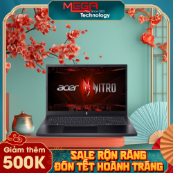 Laptop Gaming Acer Nitro V ANV15-51-55CA (NH.QN8SV.004) Đen (Cpu i5-13420H, Ram 16GB, SSD 512GB, Vga RTX 4050 6GB, 15.6 inch FHD, Win 11 Home)