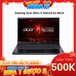 Laptop Gaming Acer Nitro V ANV15-51-55CA (NH.QN8SV.004) Đen (Cpu i5-13420H, Ram 16GB, SSD 512GB, Vga RTX 4050 6GB, 15.6 inch FHD, Win 11 Home)