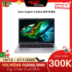 Laptop Acer Aspire 3 A314-42P-R3B3 (NX.KSFSV.001) Bạc (Cpu R7-5700U, Ram 16GB, SSD 512GB, Vga AMD Graphics, 14 inch FHD+, Win 11 Home)