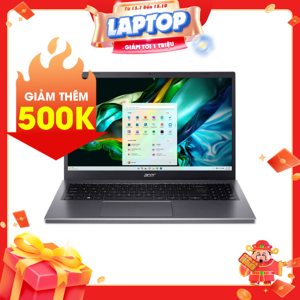 Laptop Acer Aspire 5 A515-58P-71EJ (NX.KHJSV.00A) Xám (Cpu i7-1355U, Ram 16GB, SSD 1TB, Vga UHD Graphics, 15.6 inch FHD, Win 11 Home)