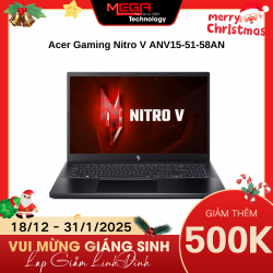 Laptop Acer Gaming Nitro V ANV15-51-58AN (NH.QNASV.001) Đen (Cpu i5-13420H, Ram 8GB, SSD 512GB, Vga RTX 2050 4GB, 15.6 inch FHD 144hz, Win 11 Home)