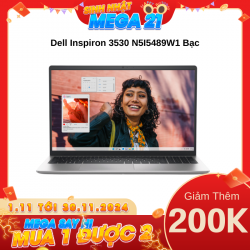 Laptop Dell Inspiron 3530 N5I5489W1 Bạc (Cpu i5-1335U, Ram 16GB, SSD 512GB, Vga MX550 2GB, 15.6 inch FHD, Win 11 Office HS21)