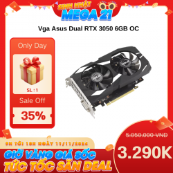 Vga Asus Dual RTX 3050 6GB OC DDR6 (DUAL-RTX3050-O6G)