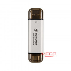 Ổ cứng di động SSD Box Transcend 1TB USB 10Gbps Type C/A (ESD310S) - Màu bạc