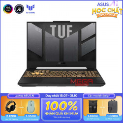 Laptop Asus TUF F15 FX507VI-LP088W Xám (Cpu i7-13620H, Ram 16GB, SSD 512GB, Vga RTX 4070 8GB, 15.6 inch Full HD (1920 x 1080), 144Hz, RGB, Win11H)