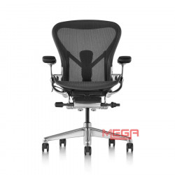 Ghế công thái học Herman Miller Aeron chân nhôm raphite (Màu xám chì)