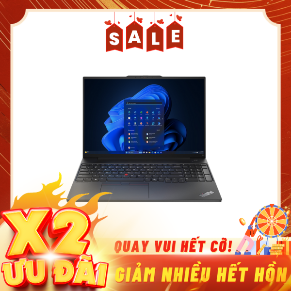 Laptop Lenovo ThinkPad E16 Gen1 21JN006GVN Đen ( Cpu i7-1355U, Ram 16GB DDR4, SSD 512GB, Vga Intel Iris Xe, 16 inch WUXGA (1920x1200) IPS Win 11SL, 2Y)
